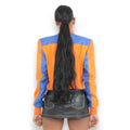 Cropped Leather Moto Jacket