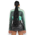 Cropped Leather Moto Jacket