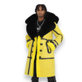 Yellow Shearling with Black Fox