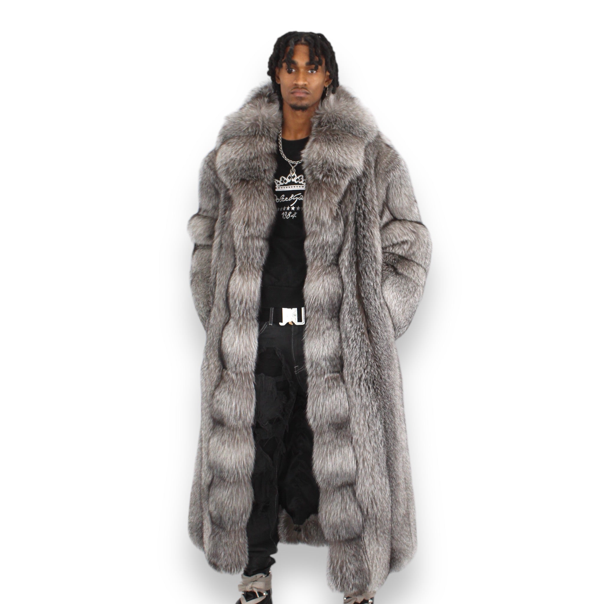 Men's Full Length Full Skin Fox Coat – Daniel's Leather