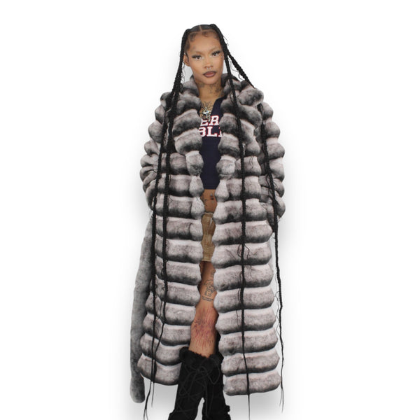 Faux Full Length Chinchilla