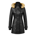 Miss Top Gun Long Leather Jacket