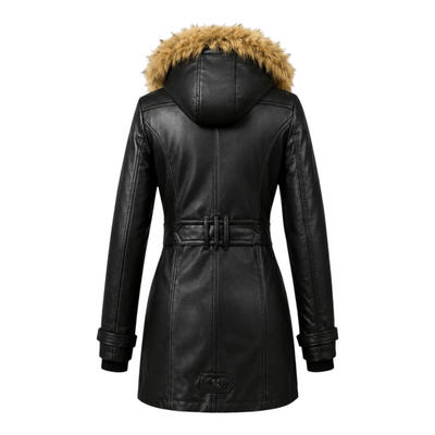 Miss Top Gun Long Leather Jacket