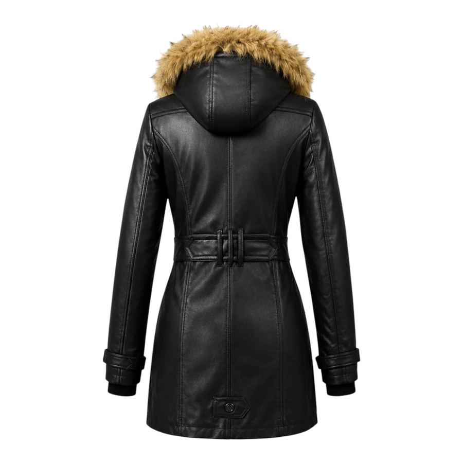 Miss Top Gun Long Leather Jacket