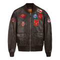 Top Gun® Women's Vegan Leather Bomber Jacket