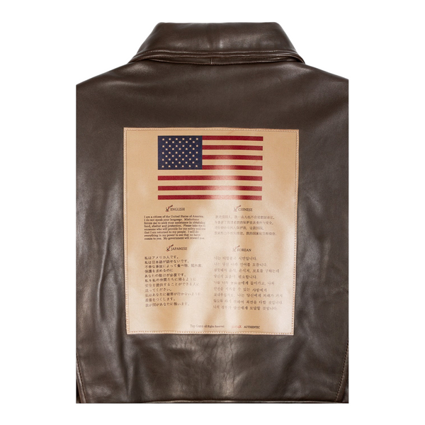 Top Gun® Official Signature Series Leather Jacket With Removable Mouton Collar
