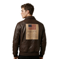 Top Gun® Official Signature Series Leather Jacket With Removable Mouton Collar