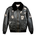 Top Gun® Official Signature Series Leather Jacket With Removable Mouton Collar