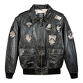 Top Gun® Official Signature Series Leather Jacket With Removable Mouton Collar