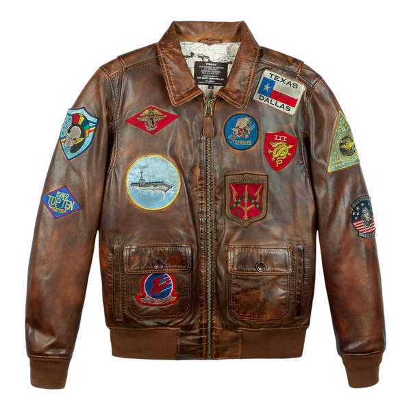 Top Gun®️ Super Vintage Premium Official Leather Jacket