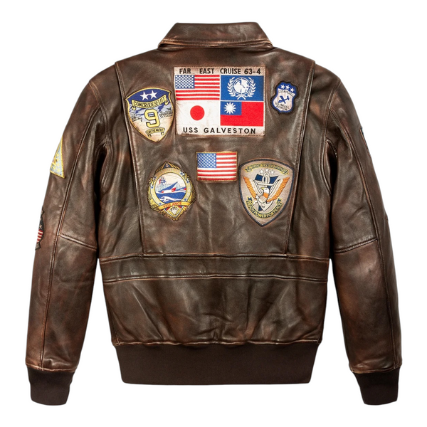 Top Gun®️ Super Vintage Premium Official Leather Jacket