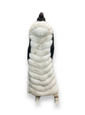 Full Length Fox Vest with Hood