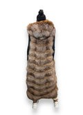 Full Length Fox Vest with Hood