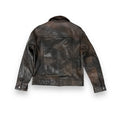 Cow Leather Trucker Jean Jacket