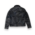 Cow Leather Trucker Jean Jacket
