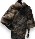 Short Diamond Cut Fox Poncho