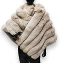 Short Diamond Cut Fox Poncho