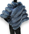 Short Diamond Cut Fox Poncho