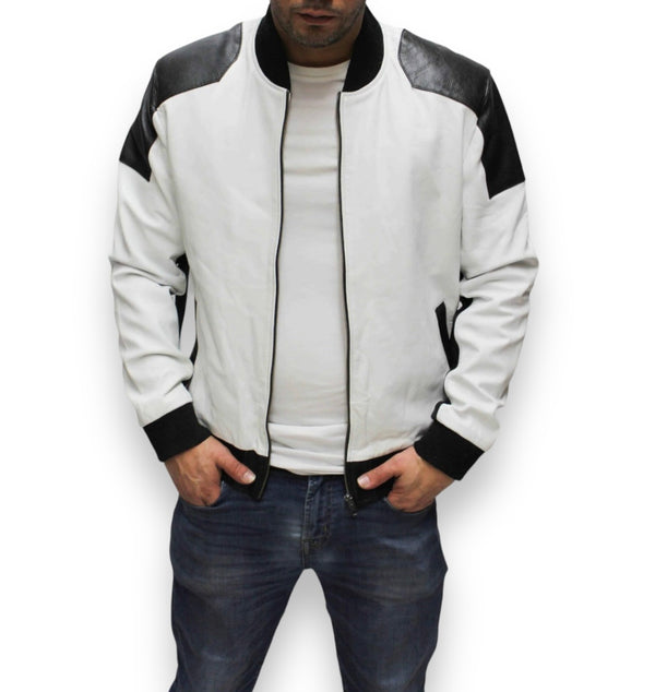 Black and White Baseball Leather