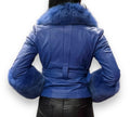 Leather with Fox Collar and Cuffs