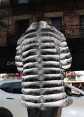 3/4 Chinchilla Coat with Full Collar