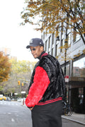 Baseball Mink Bomber Jacket