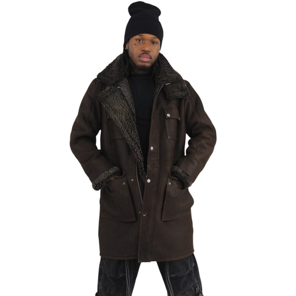 Brown Shearling with Deep Pockets