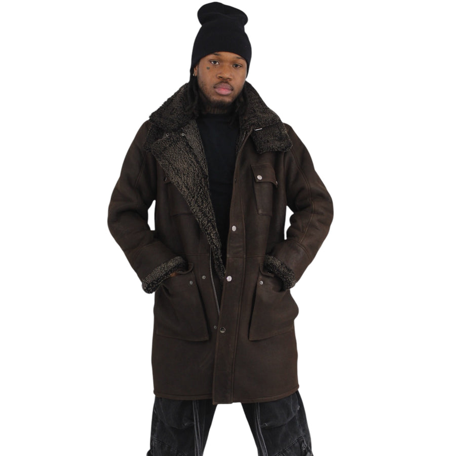 Brown Shearling with Deep Pockets