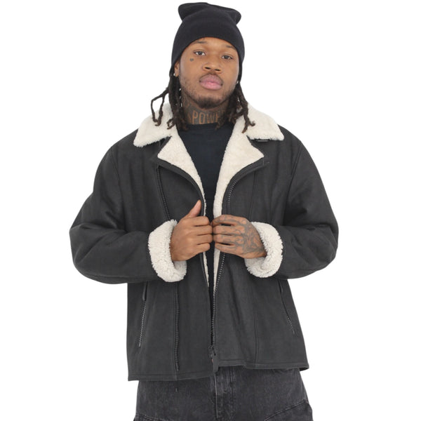 Basic Black and White Shearling