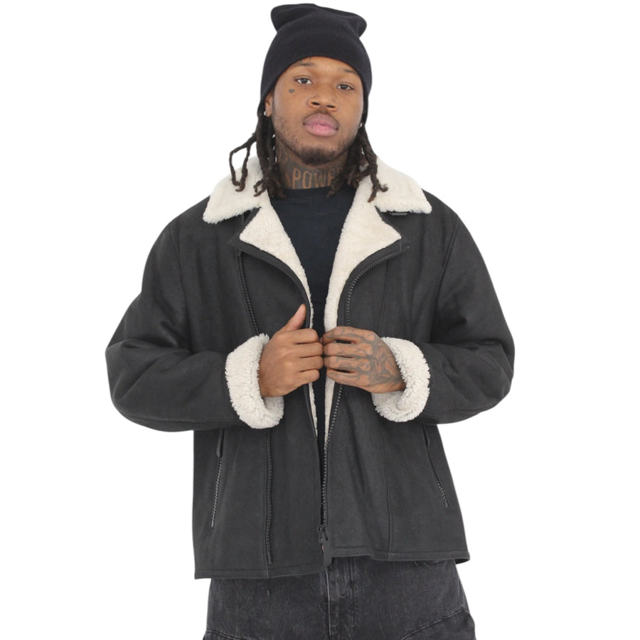 Basic Black and White Shearling
