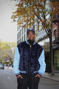 Baseball Mink Bomber Jacket