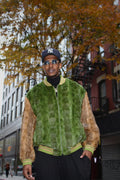 Baseball Mink Bomber Jacket