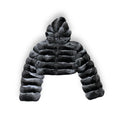 Cropped Chinchilla Bolero with Hood