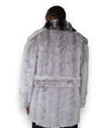 3/4 Grey Section Mink with Chinchilla Collar