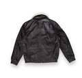 Black Classic Leather Bomber