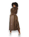 Mink Tails Trench Coat with Natural Fox Collar