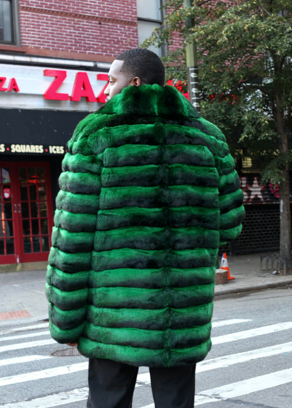 3/4 Chinchilla Coat with Full Collar