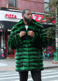 3/4 Chinchilla Coat with Full Collar
