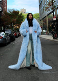 Faux Full Length Dragging Coat