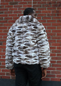 Natural Crosscut Chinchilla Bomber