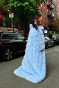 Faux Full Length Dragging Coat