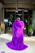 Faux Full Length Dragging Coat