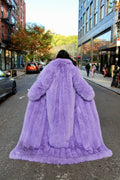 Faux Full Length Dragging Coat