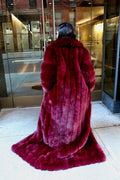 Faux Full Length Dragging Coat