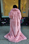 Faux Full Length Dragging Coat