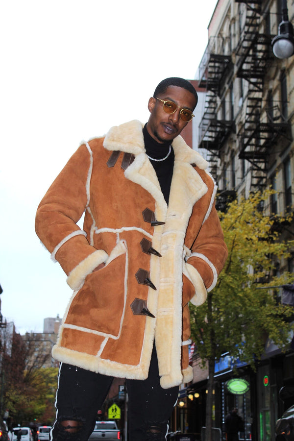 Cognac Shearling with Collar