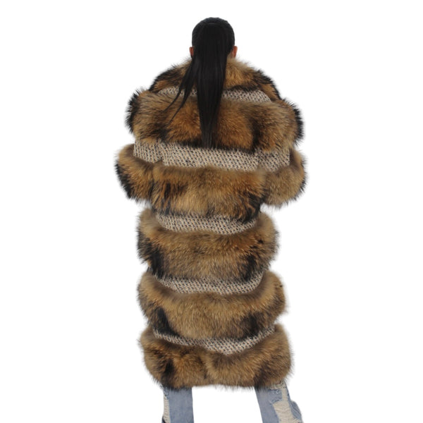 Natural Fox Long Coat