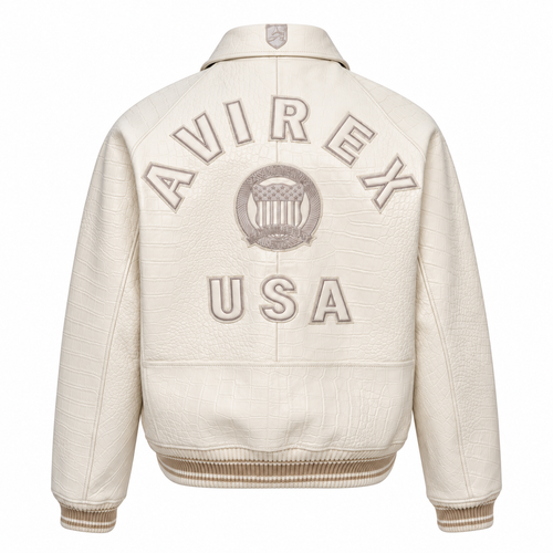 Men's Croc Avirex Icon Leather Jacket 2026 (DLNYC Exclusive)