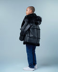 Kids Shearling with Fox Trim Hood