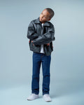 Kids USA Flag Leather Jacket